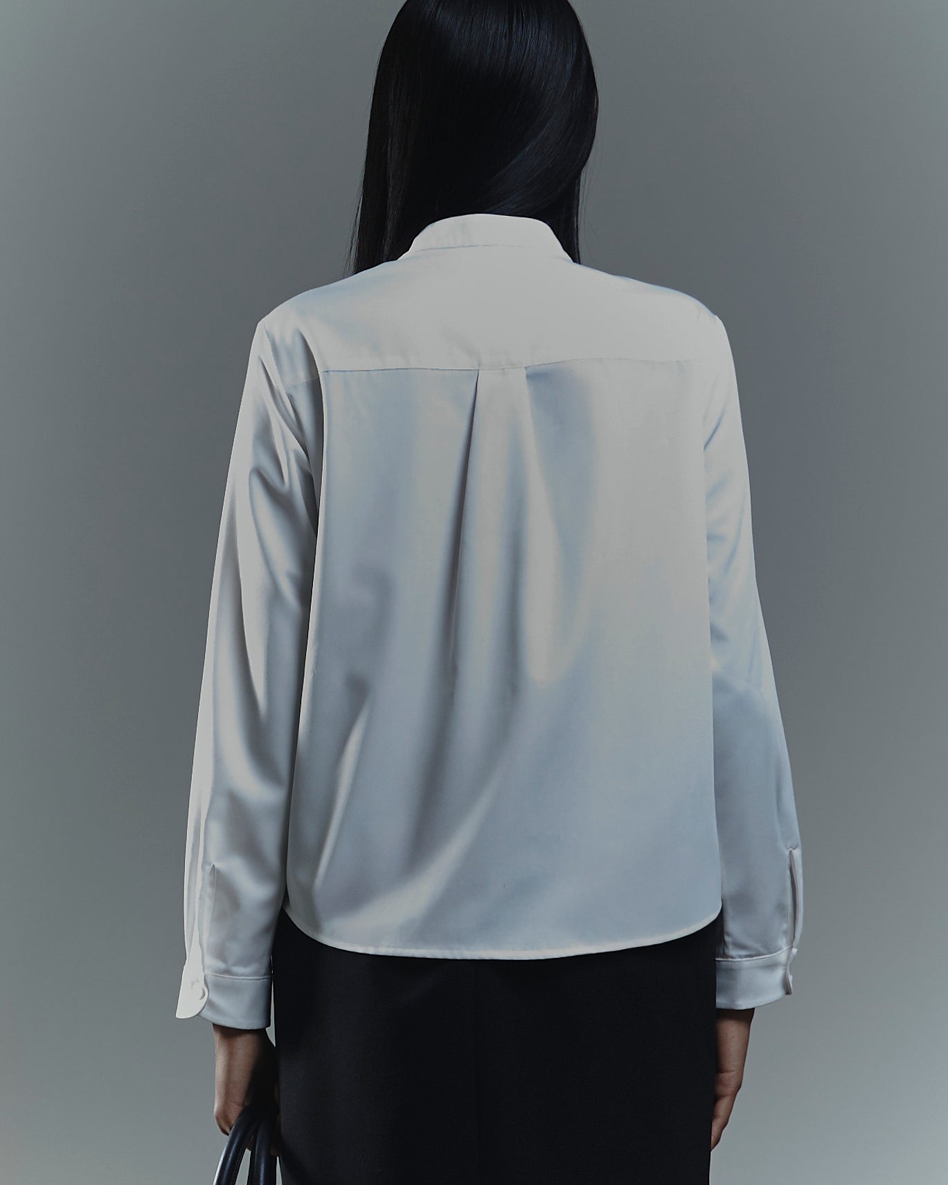 Round Neck Collar Tie Blouse