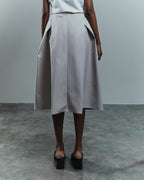 Crossing Pleated A-Line Skirt