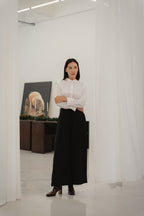 Wide Leg Pants with Side Buckle