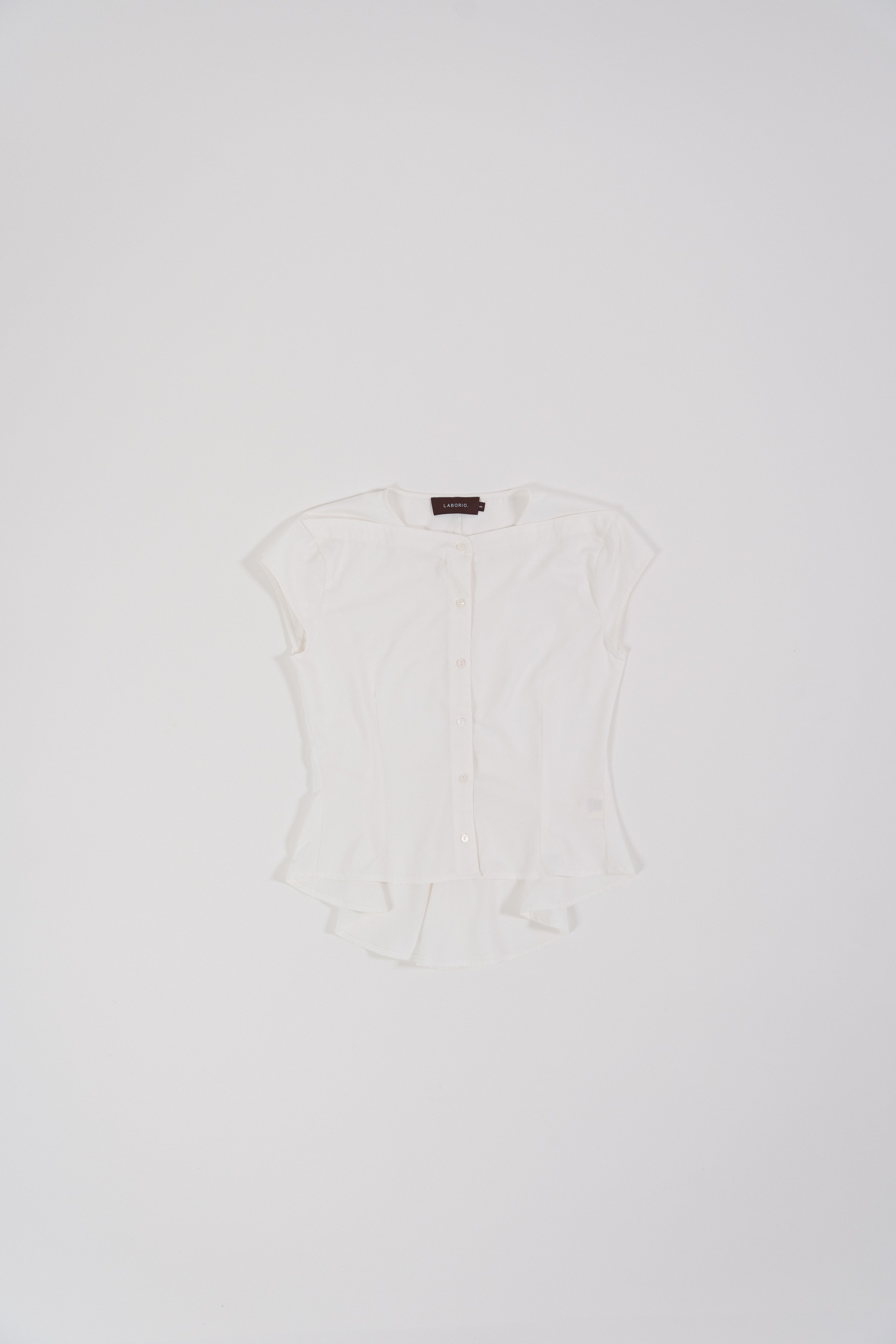 Cap Sleeve Blouse with Flare Back