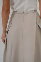 Crossing Pleated A-Line Skirt