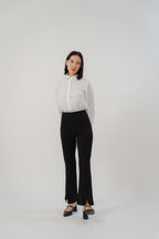 Tail blouse and bootcut pants