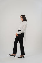 tail blouse and bootcut pants