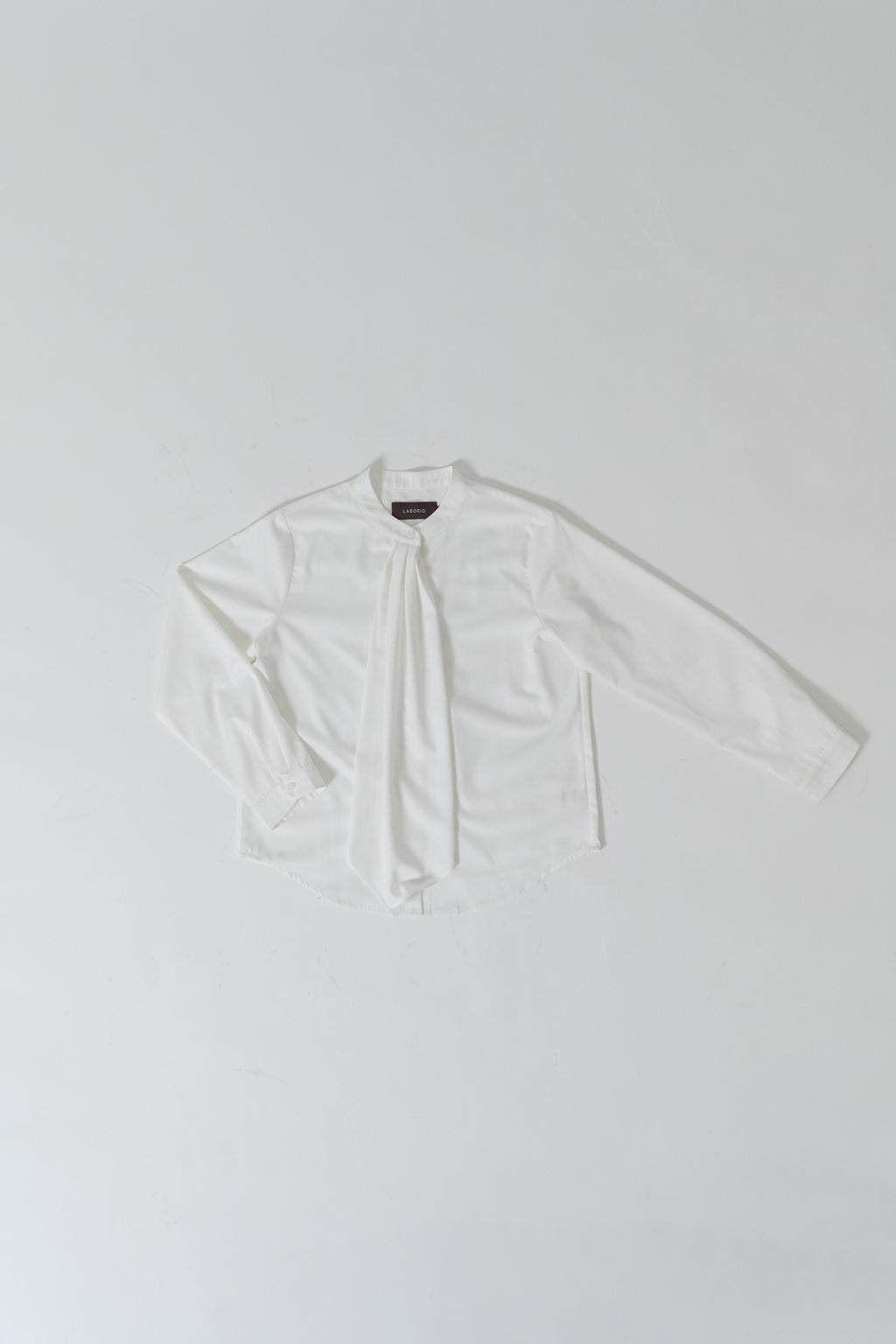 Round Neck Collar Tie Blouse