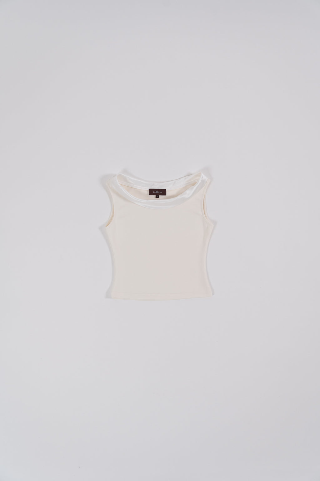 Sleeveless Top with Boat Neckline