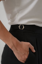 Wide Leg Pants with Side Buckle