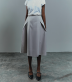 Crossing Pleated A-Line Skirt