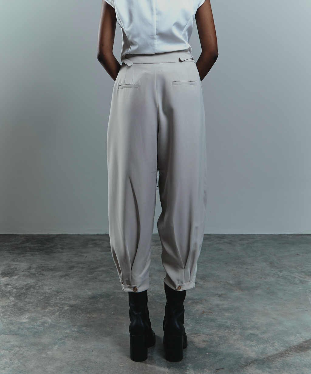Cross Pleated Pants
