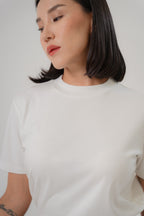 Short Sleeve Crew Neck Tee with regular fit, made from Naia Acetate and Cotton blend, ensuring breathability and softness for daily wear. 